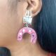 Trishul Damru Pink Thread Earrings